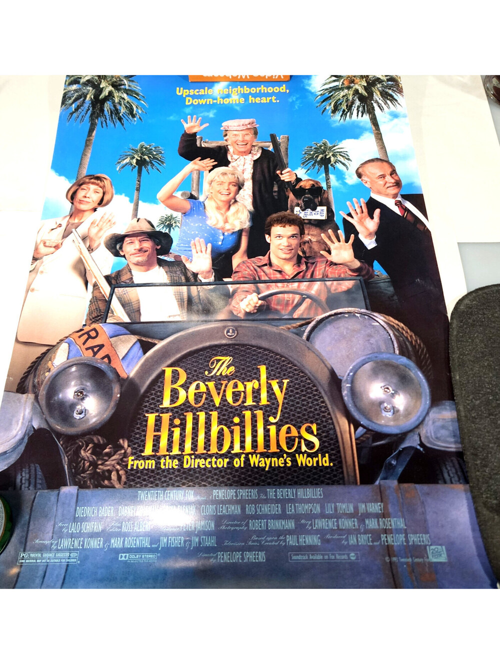 1993 The Beverly Hillbillies Movie Promo Poster Banner Jim Varney 90s Door Sign